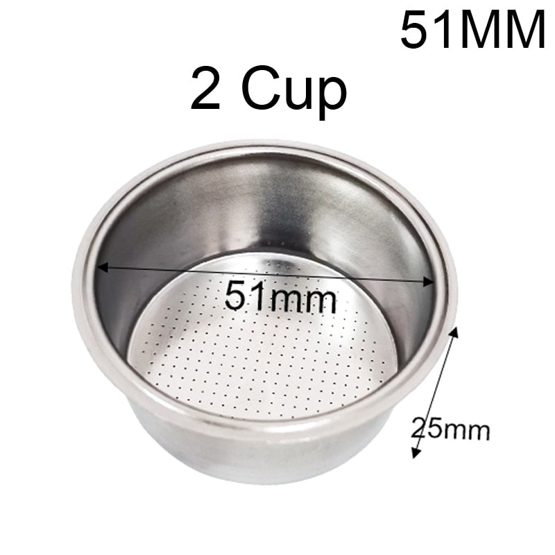 51mm 2/4 Cups Filter Replacement Filter Basket for Coffee